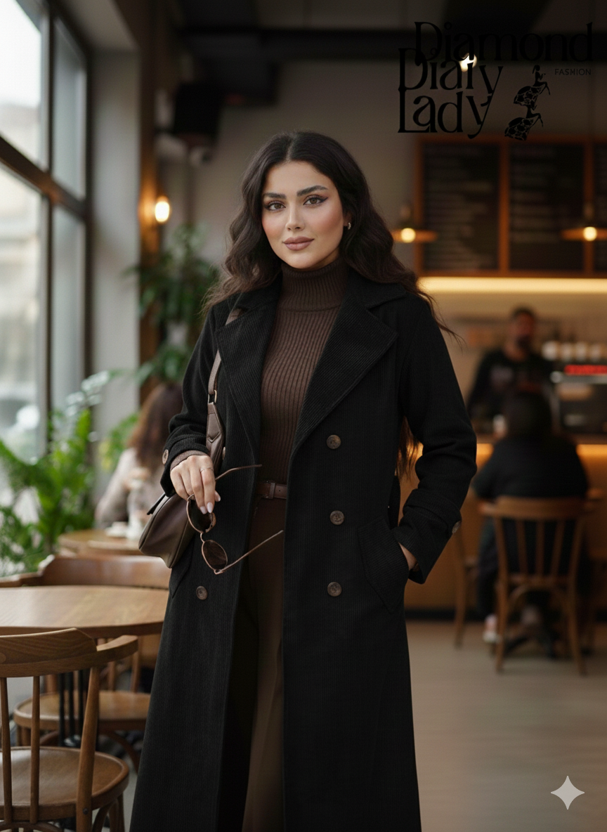 جاكيت قطيفه مضلع مبطن ستان