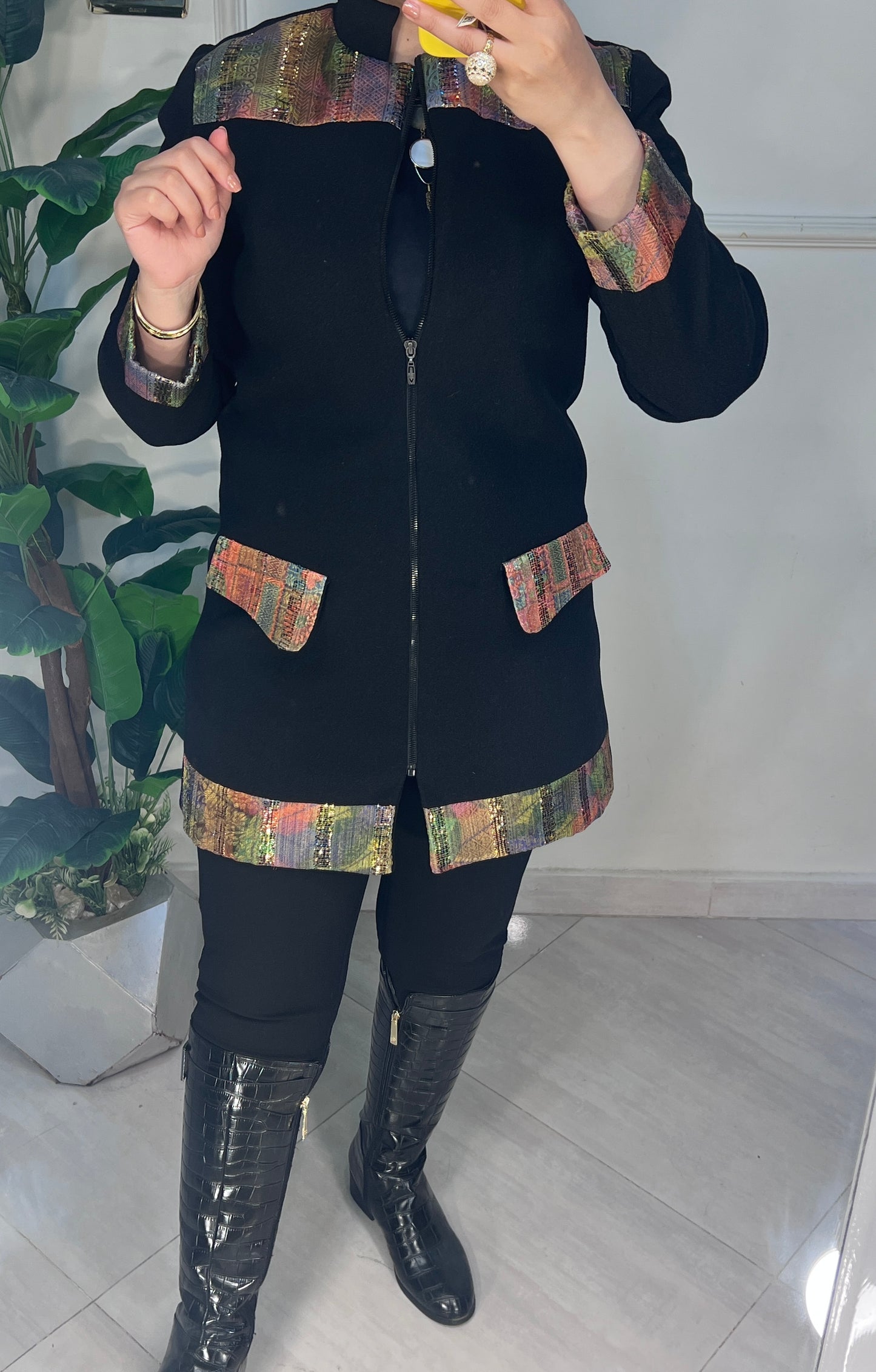 جاكيت صوف مبطن ستان مطعم باليكار هندي