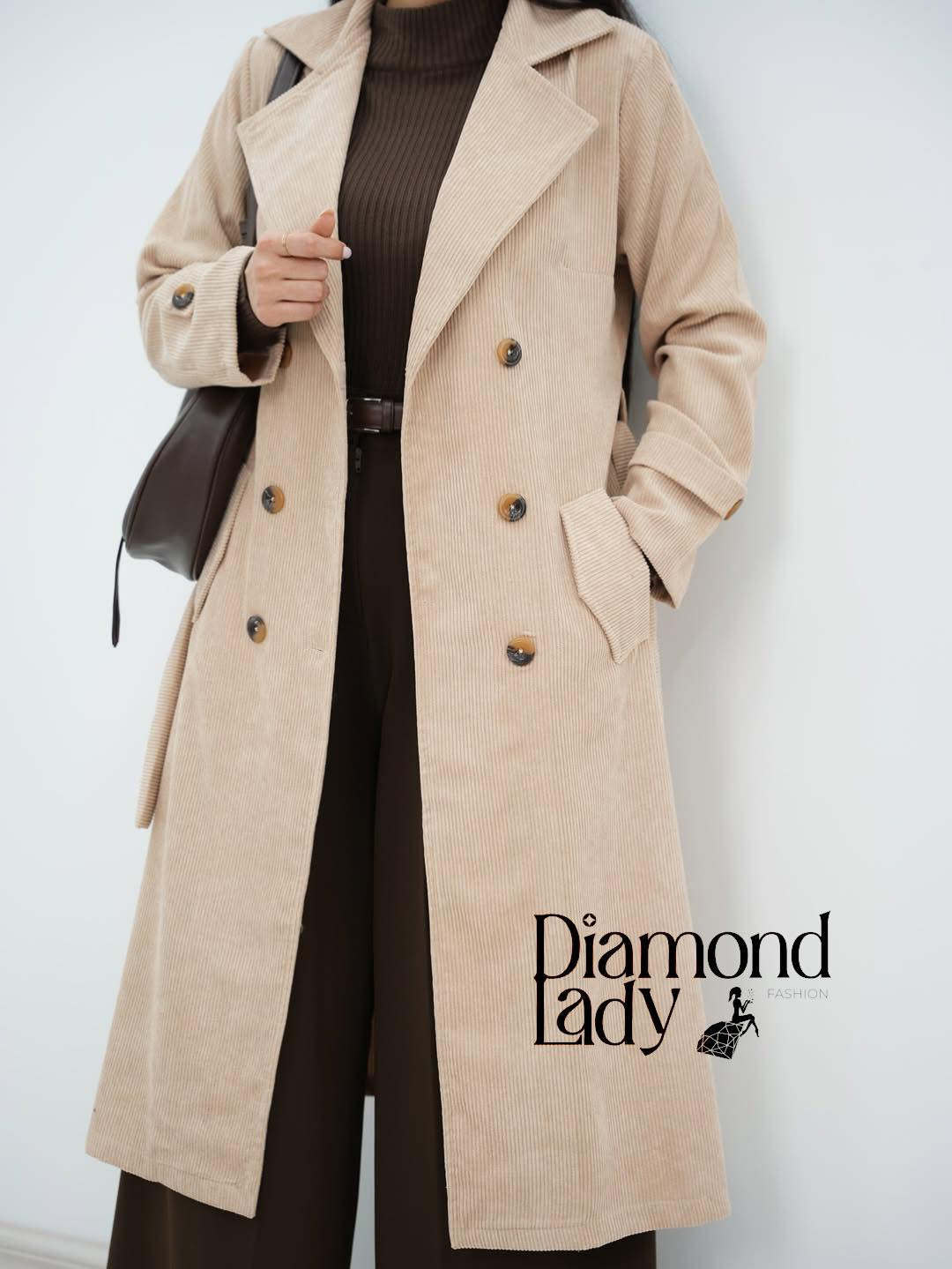 جاكيت قطيفه مضلع مبطن ستان