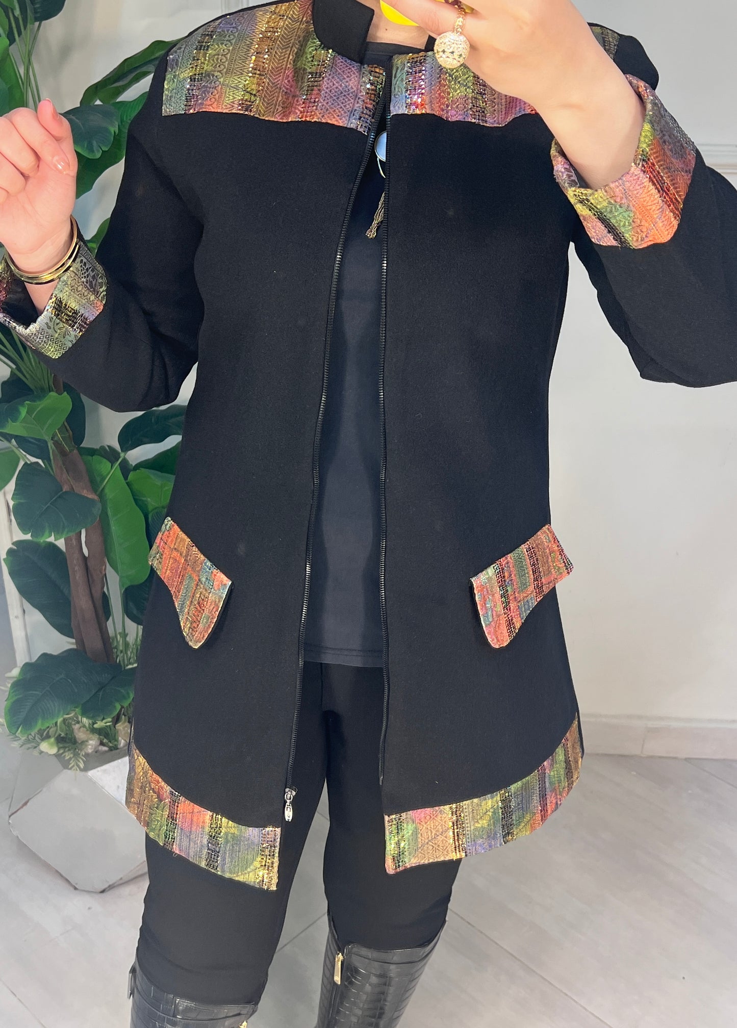 جاكيت صوف مبطن ستان مطعم باليكار هندي