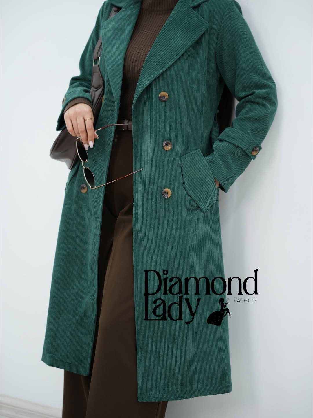 جاكيت قطيفه مضلع مبطن ستان