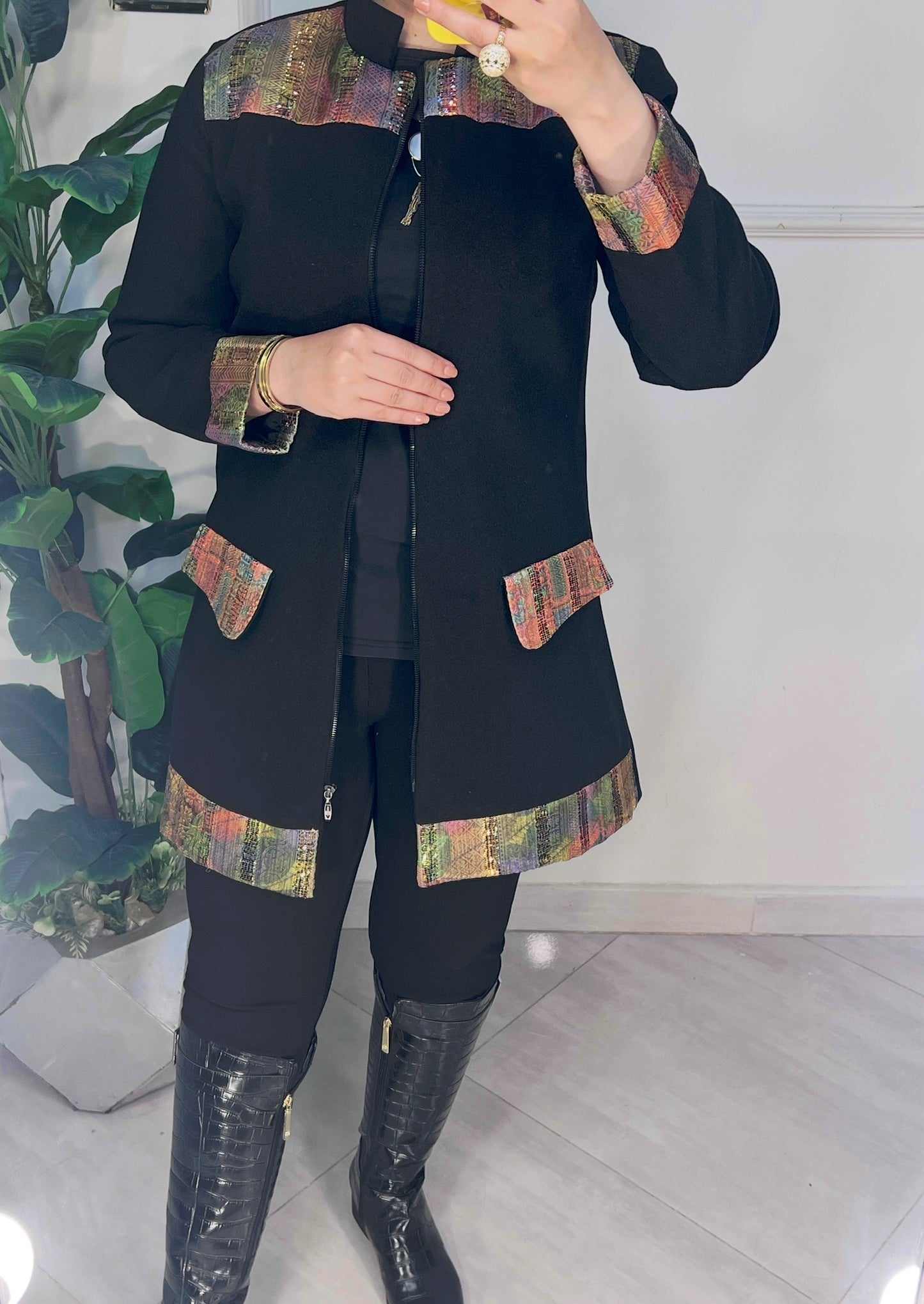 جاكيت صوف مبطن ستان مطعم باليكار هندي