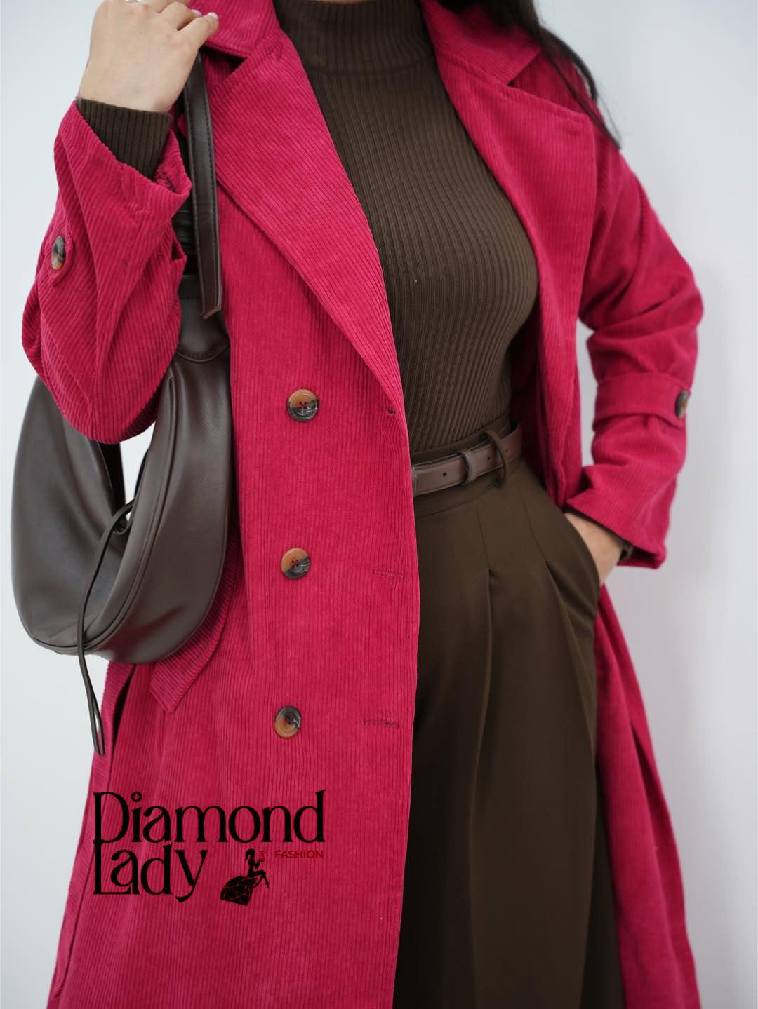 جاكيت قطيفه مضلع مبطن ستان